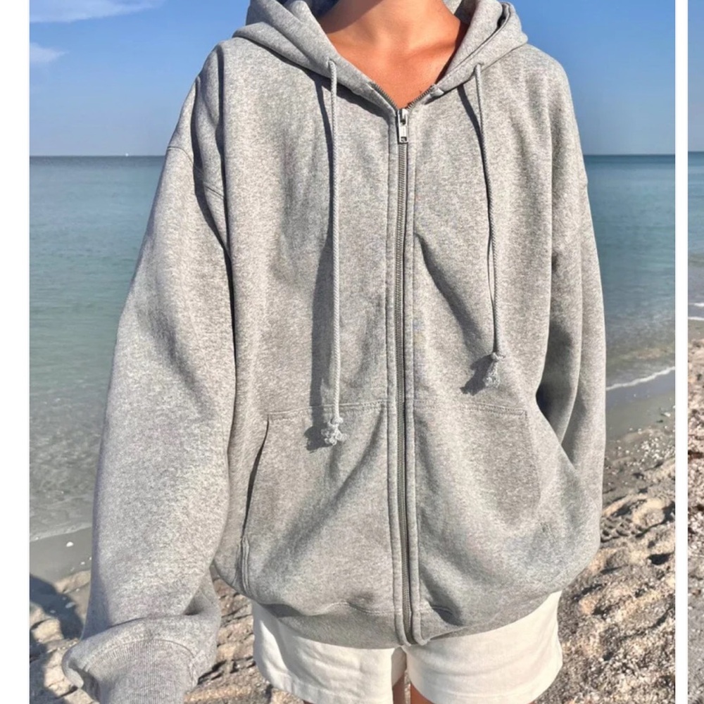 Gray Zip-Up Hoodie